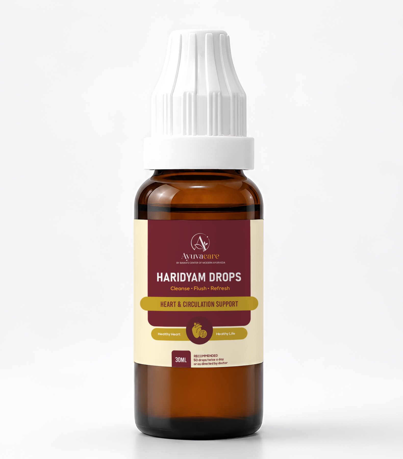 Haridyam Drops Ayurvedic heart and circulation support drops by Dr Arjun Bawa Ayuvacare Amritsar